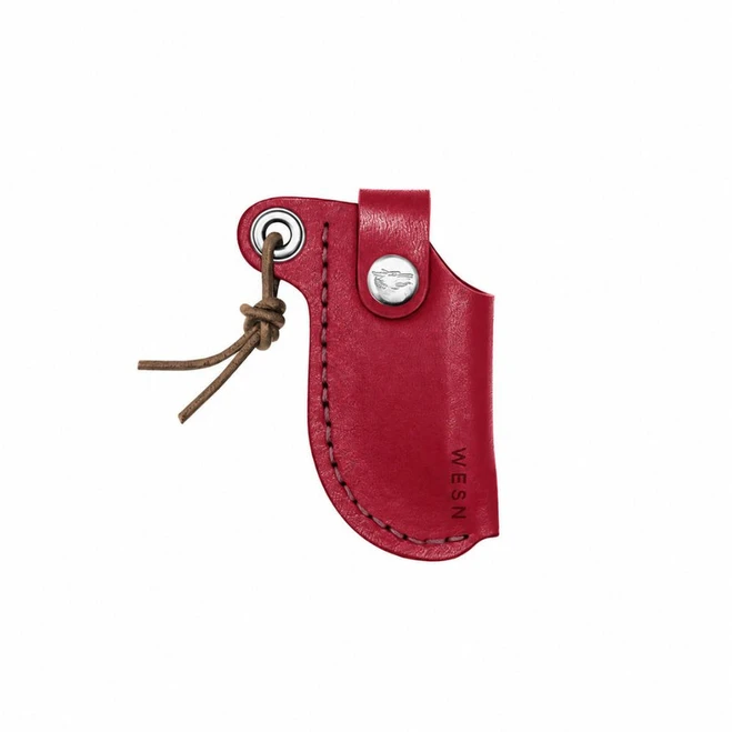 WESN Microblade Leather Sheath Red Leather WESN02-6