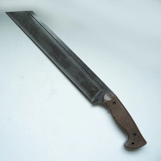 Work Tuff Gear Sea-X Fixed Blade SKS51 Vintage Copper Washed Blade Burlap Canvas Micarta Handle