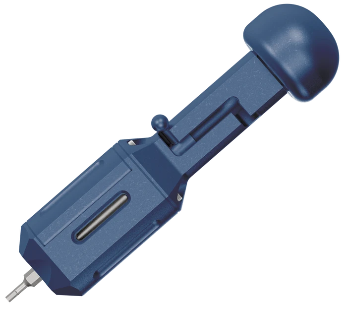 (Open Box) Returned Straight Line EDC Revolve 2.0 Bit Driver Blue Stonewash Titanium Body  RV2-BLSW