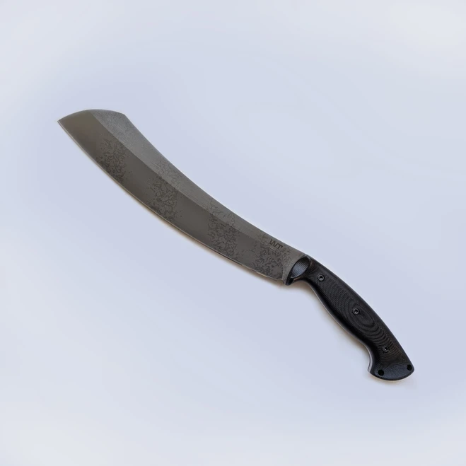 Work Tuff Gear Borneo Fixed Blade Hand Rub K329 APO Blade Black G10 Handle