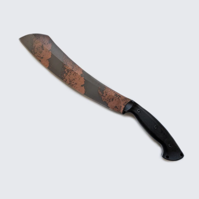 Work Tuff Gear Borneo Fixed Blade Copper Washed K329 Blade Black G10 Handle
