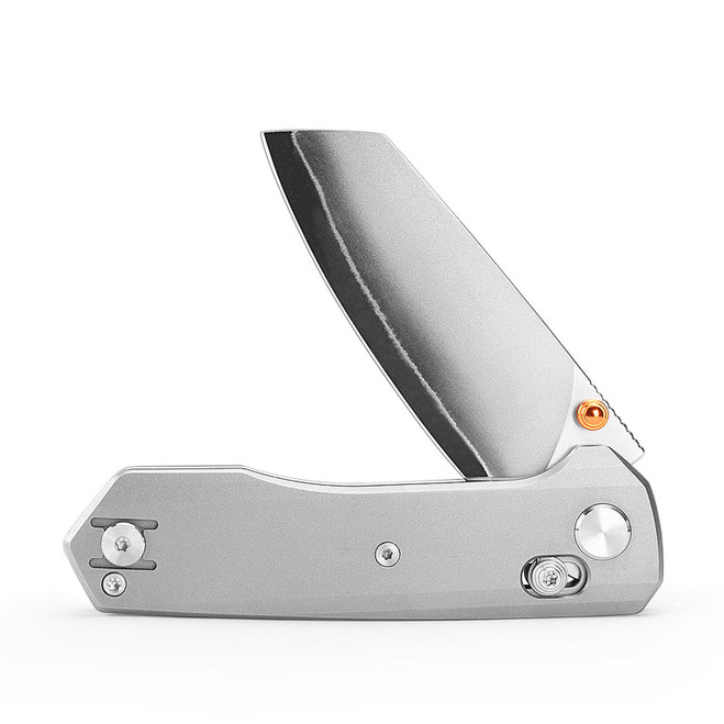 Trivisa Scarab Ultra-S Folding Knife Gray Titanium Handle ZDP-189