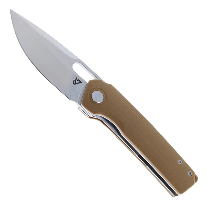 Vanguard Gavco Breaker G10 Folding Knife Desert Tan Handle 3.25" Black PVD 14c28n Steel
