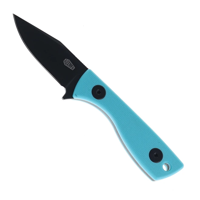 Auxiliary Manufacturing Runt Fixed Blade Knife Tiffany Blue G10 Handle AEB-L Plain Edge AUX011TIF