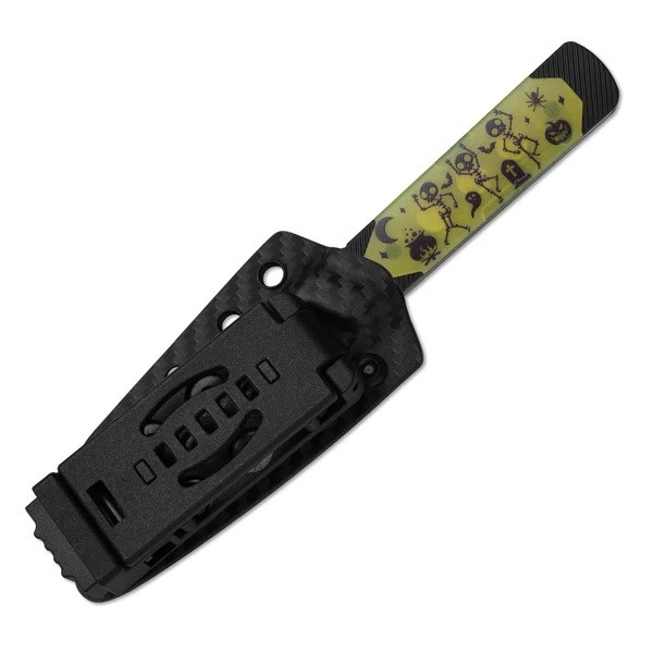 Kizer Hallow Fixed Blade Knife Black/Yellow Aluminum/GID G10