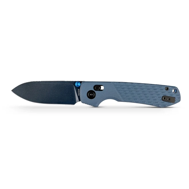 Vosteed Raccoon 2.0 Folding Knife Blue G10 Handle Nitro-V Drop Point Plain Edge Cerakote Blue/Stonewash Finish A4903