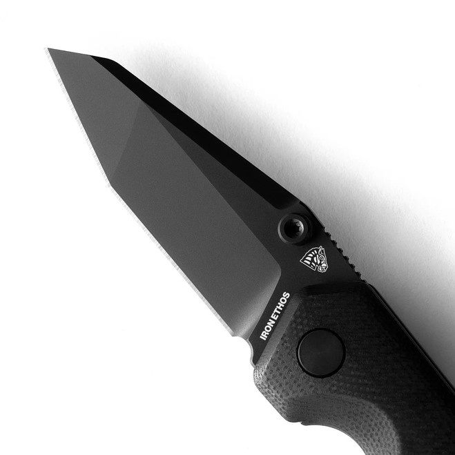 Iron Ethos Knife & Tool 5th Edge Folding Knife Black G10 Handle