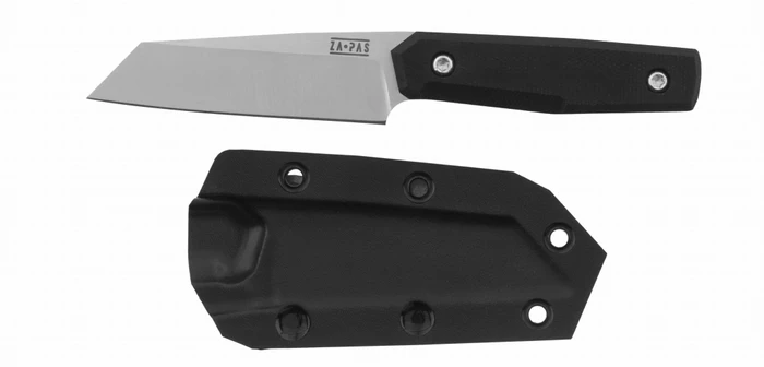 Zapas Fixed Blade Knife Black G10 Handle D2 Plain Edge GEO-ST-G10-BL