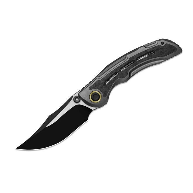 Kizer Silver Wing-Lite Folding Knife Dark Gray Titanium/Carbon