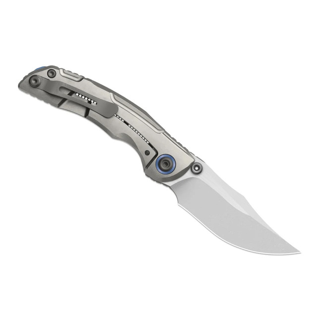 Kizer Silver Wing-Lite Folding Knife Silver Titanium/Carbon Fiber