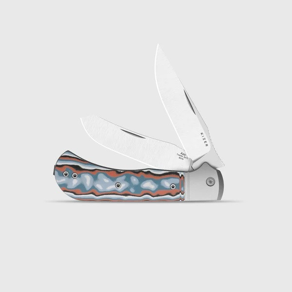 Kizer Trestle TP AirTi Folding Knife Color Aluminum/Vortex Pattern