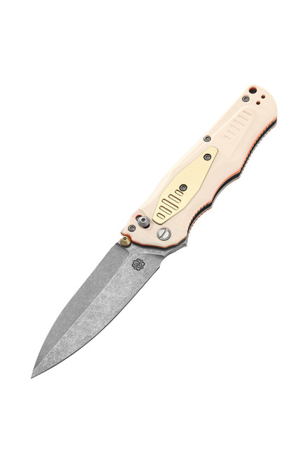 Poikilo Blade Thermic Tactical Plasma 2026A Folding Knife Ivory G10 3.89" Stonewash M390 Spear Point