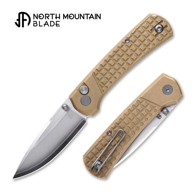 North Mountain Blade Ultra Mini Folding Knife Bronze G10 Handle SLD-MAGIC Drop Point Plain Edge 2628-BR-G