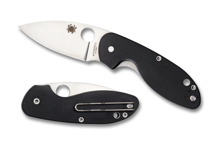 Spyderco  Efficient Folding Knife Black G10 Handle Plain Edge C216GP Spyderco  Efficient Folding Knife Black G10 Handle Plain Edge C216GP