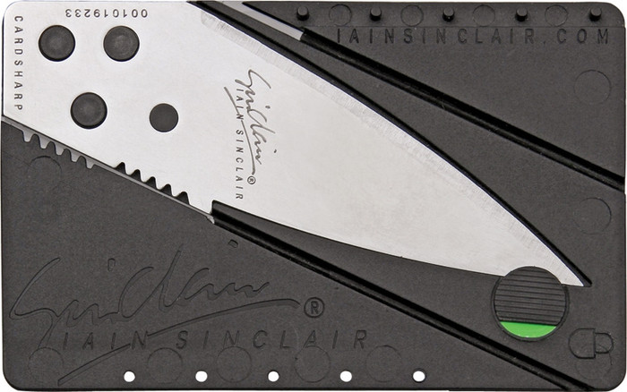 Iain Sinclair CardSharp Credit Card Folding Safety knife Stainless Plain edge
