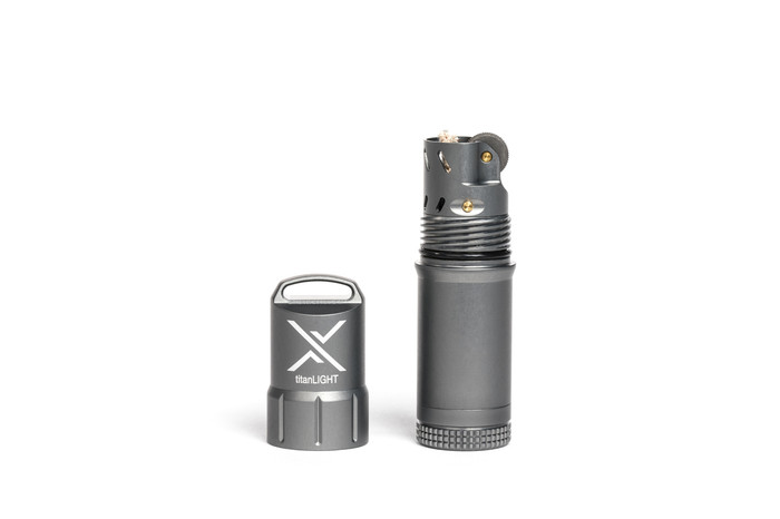 Exotac titanLIGHT Lighter Waterproof & Refillable Gun Metal Gray 005500-GUN Exotac titanLIGHT Lighter Waterproof & Refillable Gun Metal Gray 005500-GUN
