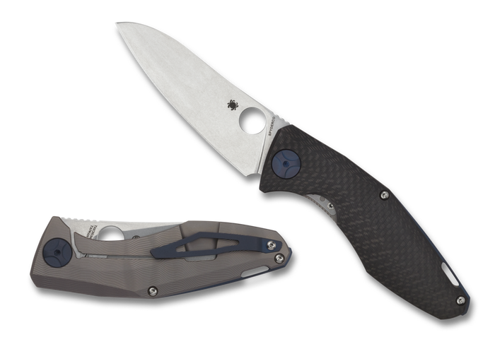 Spyderco Drunken Folding Knife Black Carbon Fiber Handle Plain S90V Edge C235CFTIP Spyderco Drunken Folding Knife Black Carbon Fiber Handle Plain S90V Edge C235CFTIP