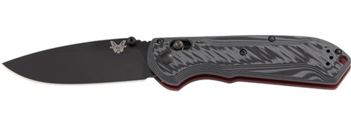 Benchmade 560BK-1 Freek Knife Black & Gray Red G10 Handle Plain Black CPM-M4 Edge