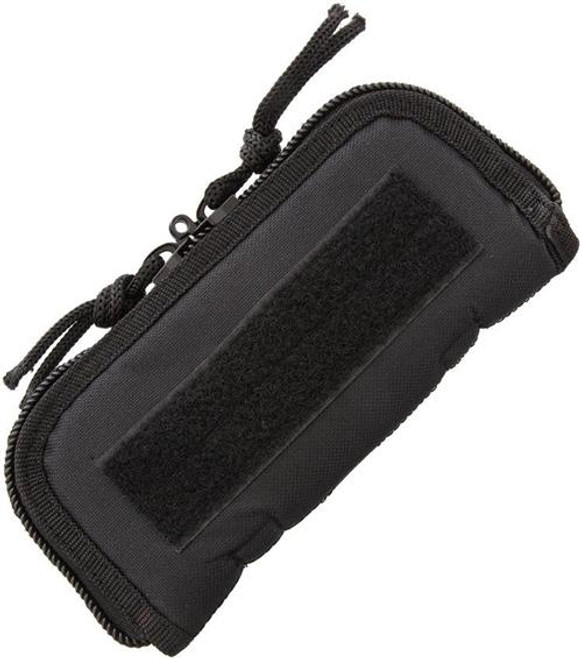 Carry-All 7 Inch Black Padded Cordura Zipper Knife Pouch with 2 Pockets  AC181