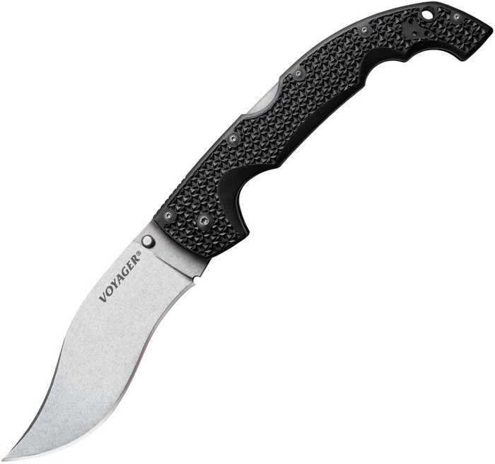 Cold Steel XL Voyager Lockback Knife Black Griv-Ex Handle Plain Edge 29AXV
