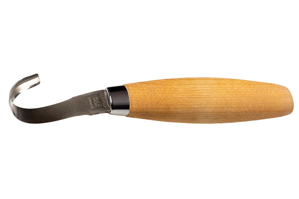 Mora Hook Carving Knife 162 Double Edge Hook Blade Wood Handle 13388