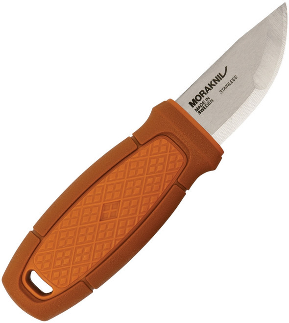 Mora Eldris Pocket Size Fixed Blade Knife Burnt Orange Handle and Sheath 13501