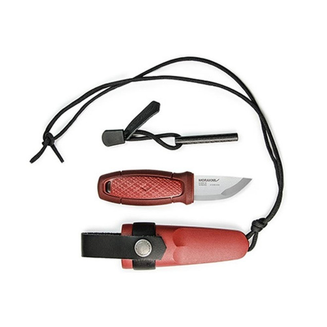 Mora Eldris Pocket Neck Knife Burnt Orange Polypropylene Handle and Sheath 13502