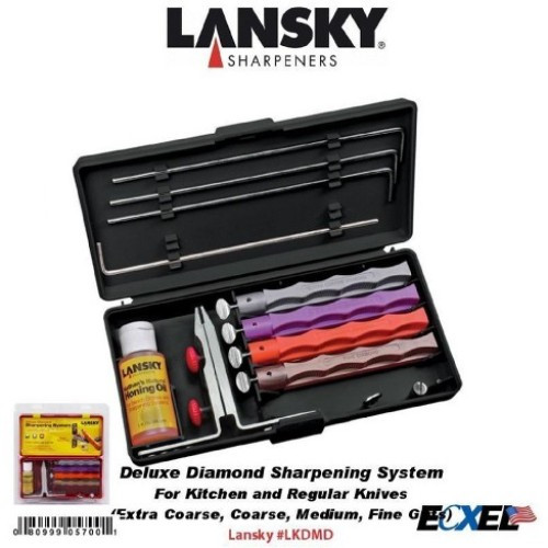 Lansky Deluxe Diamond Knife Sharpening System w/ Custom Molded Case LKDMD