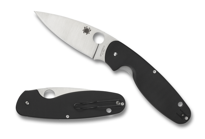 Discontinued Spyderco Emphasis Liner Lock Knife Black G10 Handle Plain Edge C245G Discontinued Spyderco Emphasis Liner Lock Knife Black G10 Handle Plain Edge C245G