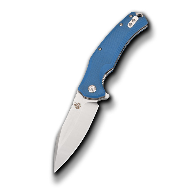 QSP Snipe Liner Lock Pocket Knife Blue G10 Handle Plain Satin D2 Edge QS121-A QSP Snipe Liner Lock Pocket Knife Blue G10 Handle Plain Satin D2 Edge QS121-A
