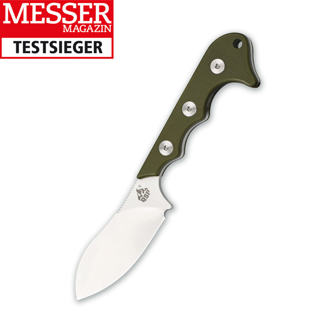 QSP Neckmuk Fixed Blade Neck Knife OD Green G10 Handle Plain Satin D2 Edge QS125-C QSP Neckmuk Fixed Blade Neck Knife OD Green G10 Handle Plain Satin D2 Edge QS125-C