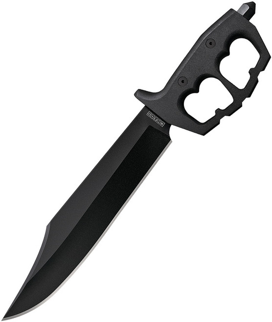 Cold Steel Chaos Bowie Fixed Blade Knife Black Alum Handle Plain Black Edge 80NTB Cold Steel Chaos Bowie Fixed Blade Knife Black Alum Handle Plain Black Edge 80NTB
