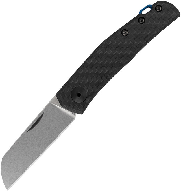 Zero Tolerance Slip Joint Knife Black Carbon Fiber Handle 20CV Sheepsfoot Blade ZT0230