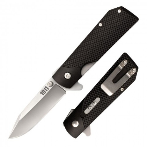 Cold Steel 1911 Folder Knife Black Griv-Ex Handle Plain Edge Blade
