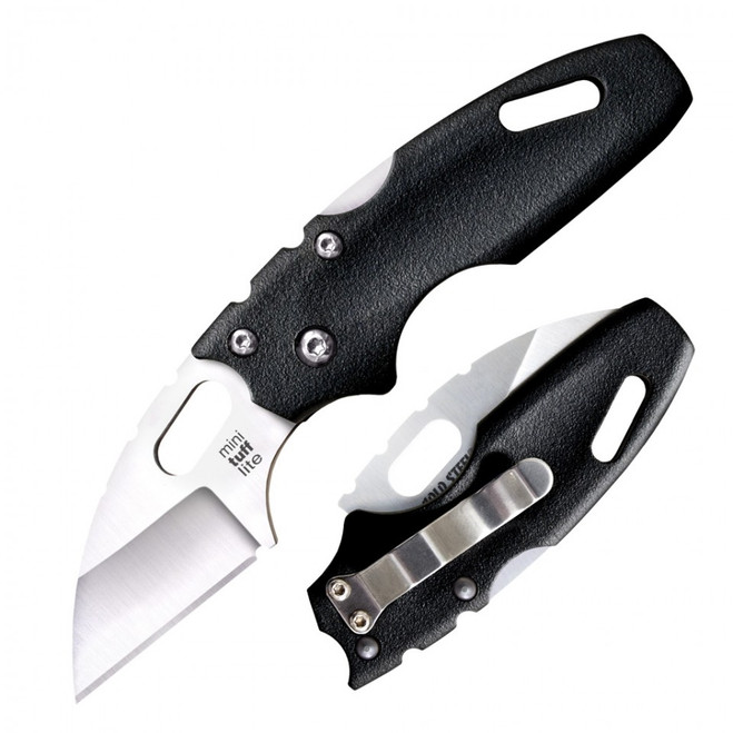 Cold Steel Mini Tuff Lite Tri-Ad Lock Knife Black Griv-Ex Handle Plain Edge 20MT