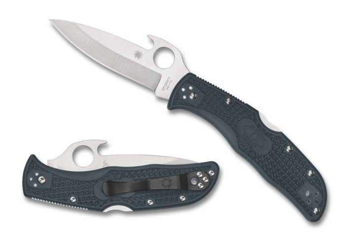 Spyderco Endela Emerson Opener Knife Gray FRN Handle Plain Edge C243PGYW Spyderco Endela Emerson Opener Knife Gray FRN Handle Plain Edge C243PGYW