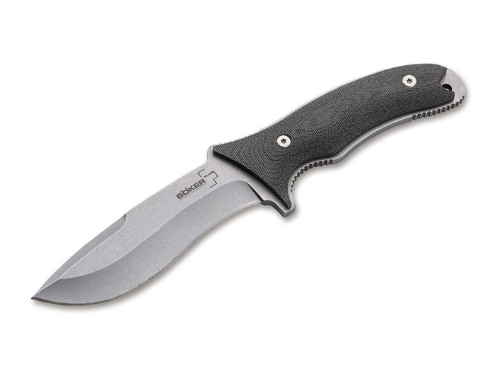 Boker Orca Pro Fixed Blade Knife Gray Micarta Handle Plain D2 Blade 02BO015