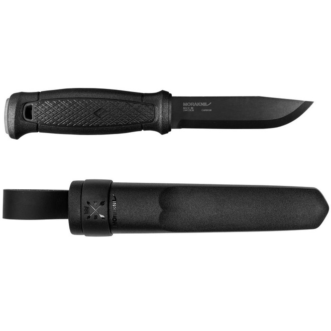 Mora Garberg Fixed Knife Black Poly Handle Plain Black Edge Poly Sheath 13716