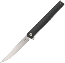 ！ CRKT CEO Flipper Folding Knife Black GRN Handle AUS-8 Plain