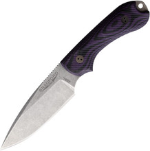 Bradford Guardian 3 3D Fixed Blade Knife Purple/Black G10 Handle AEB-L Plain Edge Stonewash Finish 3FE119A