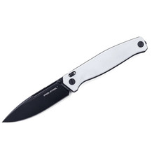 Real Steel Huginn Slide Lock Folding Knife White G10 Handle VG-10