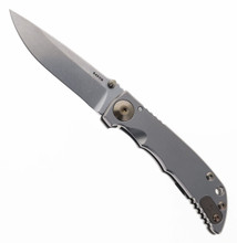 Spartan Harsey Folding Knife Titanium/Bronze Hardware Handle S45VN Drop Point Plain Edge SF10SWBZ