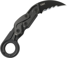 CRKT Provoke Kinematic Morphing Karambit Knife Black Handle Black