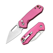 CJRB Mini Pyrite Pocket Knife Pink Aluminum Handle AR-RPM9