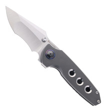 Maxace Knives Manticore Pocket Knife Titanium w/ Holes Handle