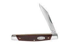 Buck Knives 379 Solo Folding Knife Woodgrain Handle 420J2 Modified Clip Plain Edge 379BRS