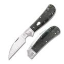 Rosecraft Clinch River Folding Knife Gray Bone Handle D2 Wharncliffe Plain Edge Satin Finish RCT005