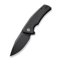 (Pre-Order Ships 6/6) Civivi Regulatron Folding Knife Black G10 Handle Nitro-V Drop Point Plain Edge Black Stonewash Finish C23006-1