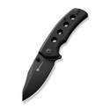 Sencut Excalis Folding Knife Black G10 Handle 9Cr18MoV Reverse Tanto Plain Black Blade S23068-1