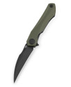 Bestech Ivy Folding Knife OD Green G10 Handle 14C28N Plain Edge Black Stonewash Finish BG59C